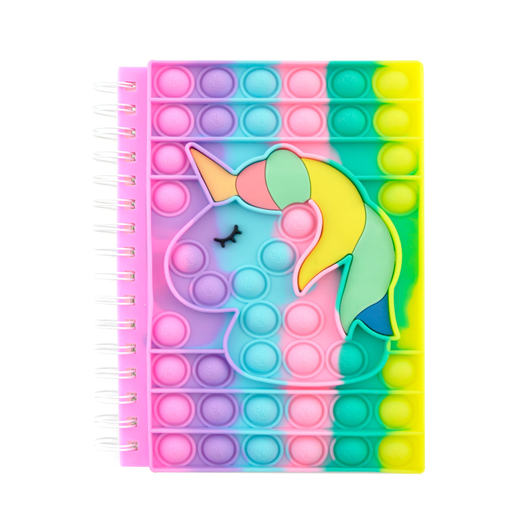 Fidget Notebook - Unicorn Rainbow Strip